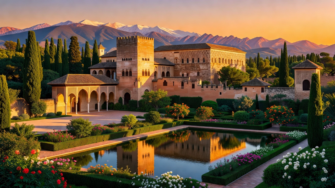Alhambra al atardecer